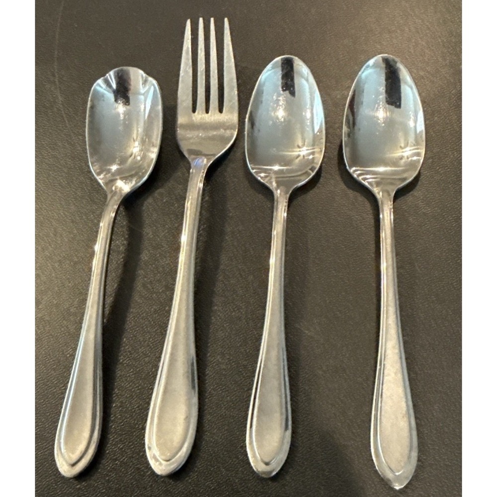 Oneida Joanne 2 Teaspoon 1 Sugar Spoons 1 Salad Fork Stainless Steel Flatware
